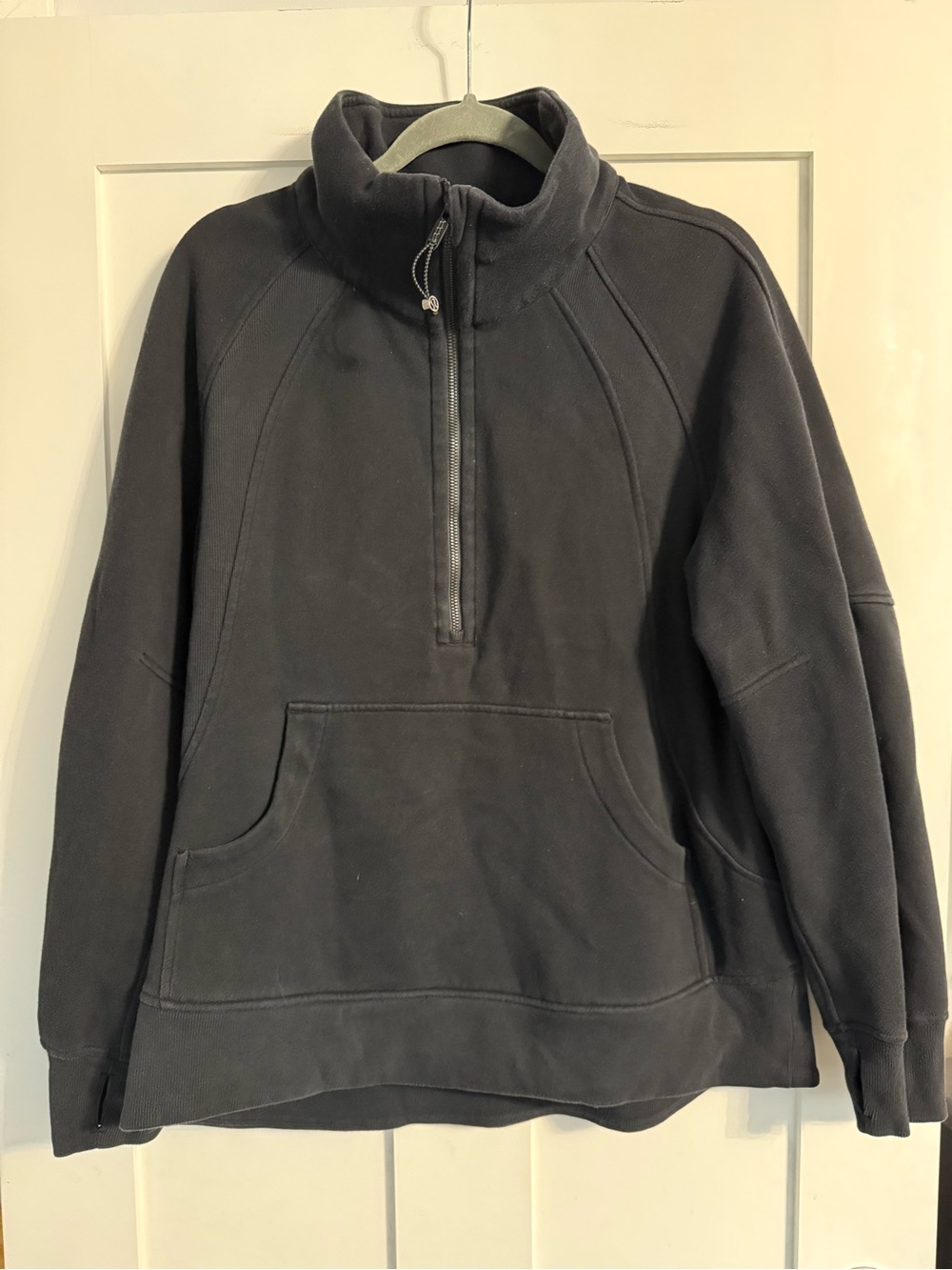lululemon Black Scuba Funnel Neck Half-Zip Pullover Hoodie